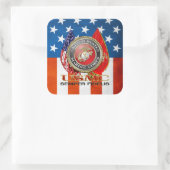 USMC Semper Fi [Special Edition] [3D] Quadratischer Aufkleber (Tasche)