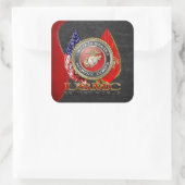 USMC Semper Fi [Special Edition] [3D] Quadratischer Aufkleber (Tasche)