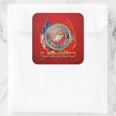 USMC Semper Fi [Special Edition] [3D] Quadratischer Aufkleber (Tasche)