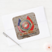 USMC Semper Fi [Special Edition] [3D] Quadratischer Aufkleber (Umschlag)
