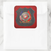 USMC Semper Fi [Special Edition] [3D] Quadratischer Aufkleber (Tasche)