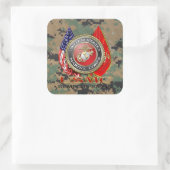 USMC Semper Fi [Special Edition] [3D] Quadratischer Aufkleber (Tasche)