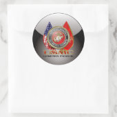 USMC Semper Fi [Special Edition] [3D] Runder Aufkleber (Tasche)