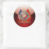 USMC Semper Fi [Special Edition] [3D] Runder Aufkleber (Tasche)