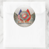 USMC Semper Fi [Special Edition] [3D] Runder Aufkleber (Tasche)