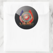 USMC Semper Fi [Special Edition] [3D] Runder Aufkleber (Tasche)