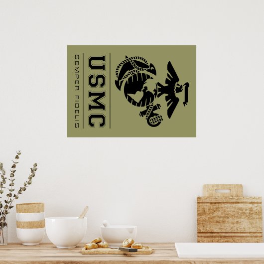 USMC Semper Fidelis [Semper Fi] Poster (Küche)