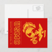 USMC Semper Fidelis [Semper Fi] Postkarte (Vorne/Hinten)
