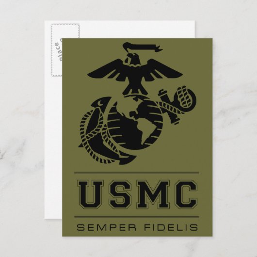 USMC Semper Fidelis [Semper Fi] Postkarte (Vorne/Hinten)