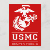 USMC Semper Fidelis [Semper Fi] Postkarte (Vorderseite)