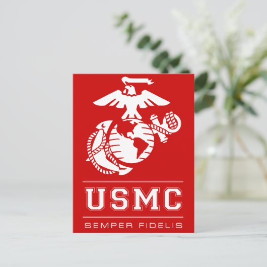 USMC Semper Fidelis [Semper Fi] Postkarte (Stehend Vorderseite)