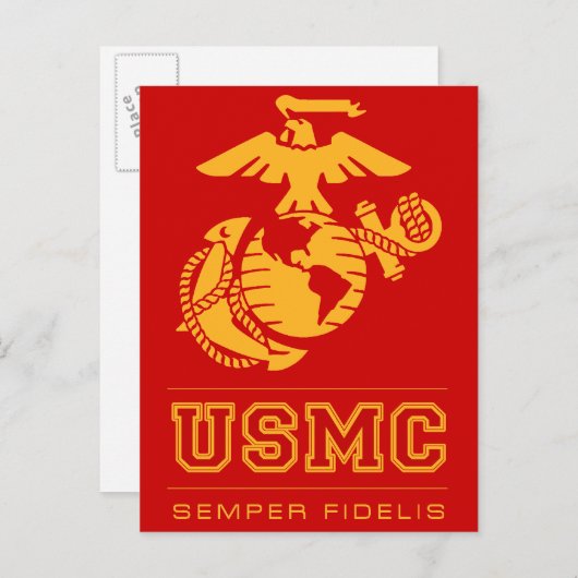 USMC Semper Fidelis [Semper Fi] Postkarte (Vorne/Hinten)
