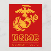 USMC Semper Fidelis [Semper Fi] Postkarte (Vorderseite)