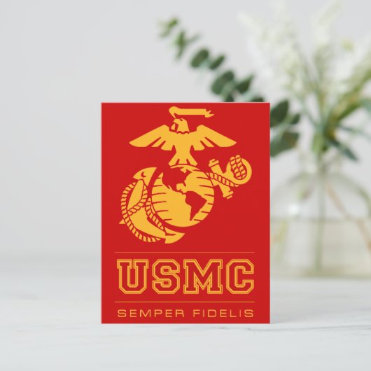 USMC Semper Fidelis [Semper Fi] Postkarte (Stehend Vorderseite)
