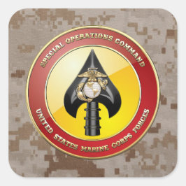 USMC Spezialeinsatzkommando (MARSOC) [3D] Quadratischer Aufkleber