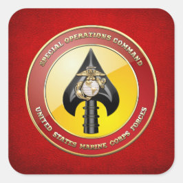 USMC Spezialeinsatzkommando (MARSOC) [3D] Quadratischer Aufkleber