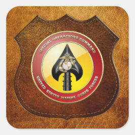 USMC Spezialeinsatzkommando (MARSOC) [3D] Quadratischer Aufkleber