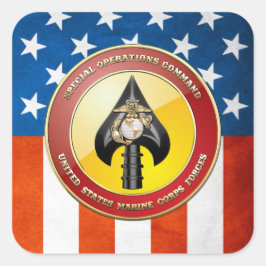 USMC Spezialeinsatzkommando (MARSOC) [3D] Quadratischer Aufkleber