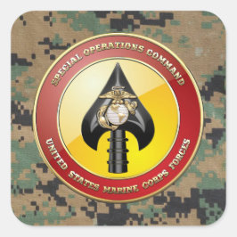 USMC Spezialeinsatzkommando (MARSOC) [3D] Quadratischer Aufkleber