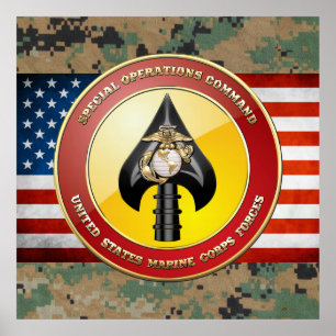 Usmc-Spezialoperationen befehlen (MARSOC) [3D] Poster