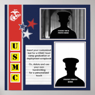 USMC Stars FotoCollage Poster