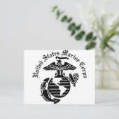 USMC United Staaten Marine Corps Postkarte (Stehend Vorderseite)