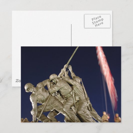 USMC War Memorial Postkarte (Vorne/Hinten)