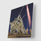 USMC War Memorial Quadratische Wanduhr (Winkel)