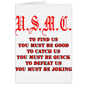USMC, zum des Fanges zu finden oder wir zu