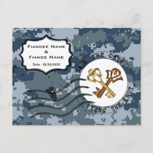 USN-Marine Corps Save the Date und Schlüssel Ankündigungspostkarte