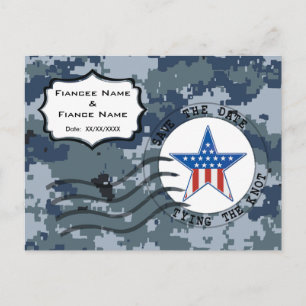 USN-Marine Rettet den Tag und Stern Ankündigungspostkarte