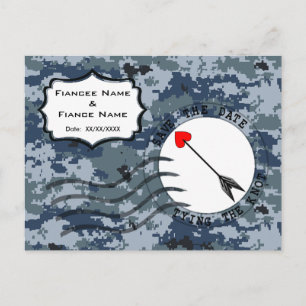 USN Navy Save the Date & Pfeil Ankündigungspostkarte