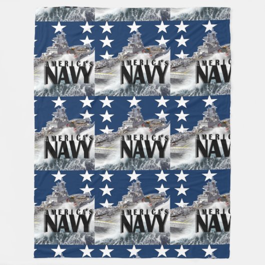 USNAVYFANMERCH, FLEECEDECKE (Vorderseite)