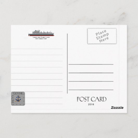 USNS WILLIAM MCLEAN T-AKE-12 CARGO SHIP - Postkart Postkarte (Rückseite)