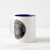 USNSCC Siegel-Tasse Zweifarbige Tasse (Vorderseite Links)
