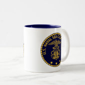 USNSCC Siegel-Tasse Zweifarbige Tasse (VorderseiteRechts)