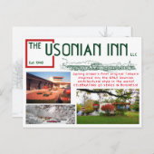 Usonian Inn Anniversary post card Postkarte (Vorne/Hinten)
