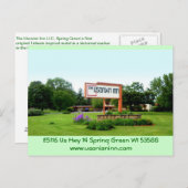 Usonian Inn Postcard Street Schild Postkarte (Vorne/Hinten)