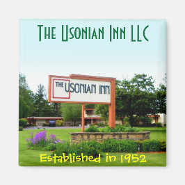 Usonian Inn Square magnet - Straßenschild
