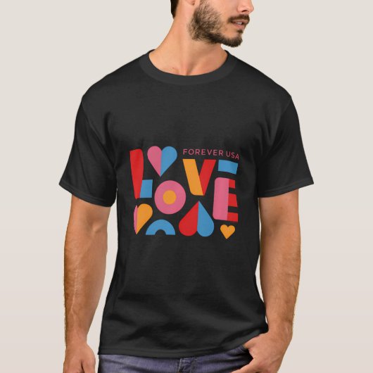 Usps Forever Usa Liebe T-Shirt (Vorderseite)