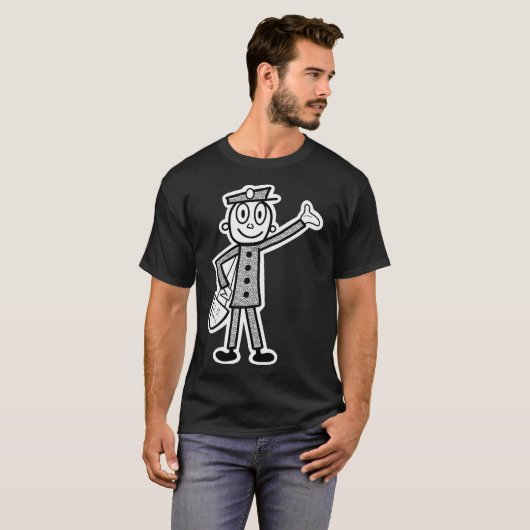 USPS Herr Zip Sticker T-Shirt (Vorne ganz)