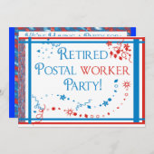 USPS-Party Einladungen für Postarbeiter (Vorne/Hinten)