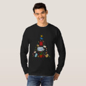 USPS Postdienst Weihnachtsschmuck Weihnachtsbaum W T-Shirt (Vorne ganz)