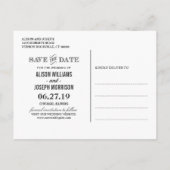 (USPS) Rustikale florale Kraft Hochzeit Sichern Si Ankündigungspostkarte (Rückseite)