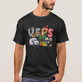 USPS Santa Mail Box Lieferwagen T-Shirt (Vorderseite)
