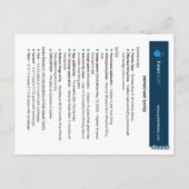 USPTO Quick Reference Card Postkarte (Rückseite)