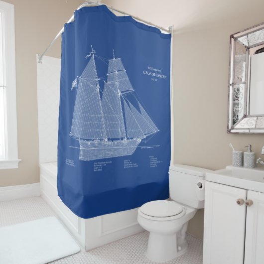 USRC Alexander Hamilton - ABD Duschvorhang (Beispiel)