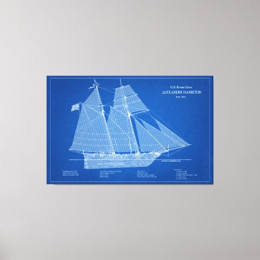 USRC Alexander Hamilton - ABD Leinwanddruck (Vorderseite)