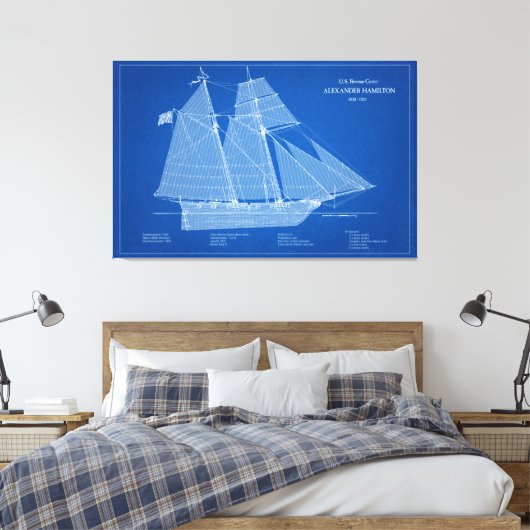 USRC Alexander Hamilton - ABD Leinwanddruck (Insitu (Schlafzimmer))