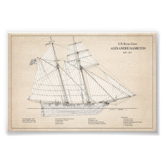 USRC Alexander Hamilton - SBD Fotodruck (Vorne)